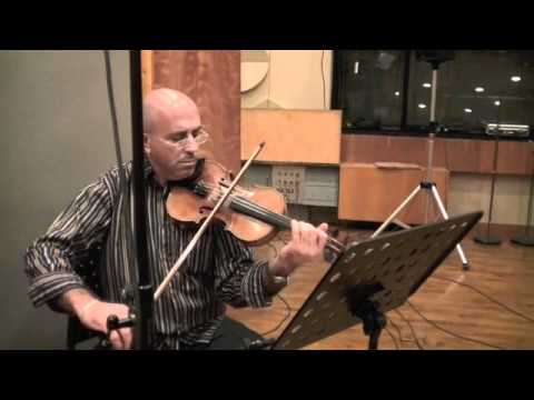 Yitzhak Yedid: Recording session of 'Arabic Violin, Bass, Piano Trio'