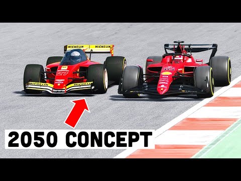 Ferrari F1 2022 vs Ferrari F1 2050 Concept - Monza