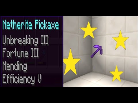 Come fare il piccone perfetto di Netherite su Minecraft!*Minecraft sopravvivenza*😎