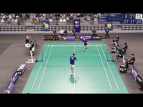 Match point – Christo Popov vs Mads Christophersen – MS, Final – Nantes Int. Challenge 2022