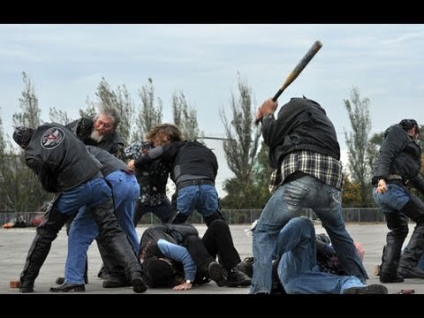 Mongols Mc vs Hells Angels   American Biker Gangs Fight