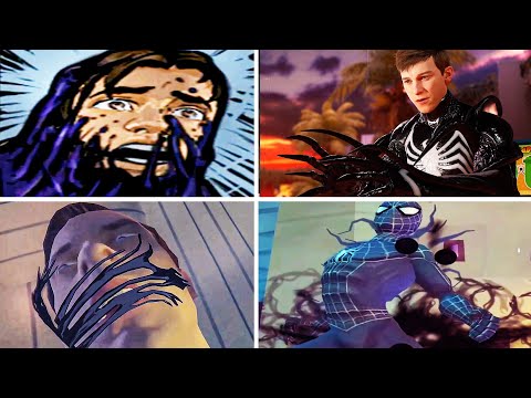 Spider-Man Turning Evil Symbiote Transformation in Spider-Man Games - Marvel's Spider-Man 2 PS5
