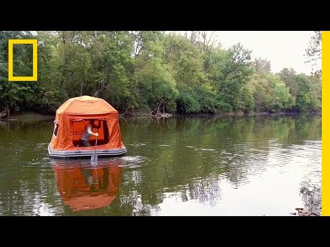 A Raft With A Tent
