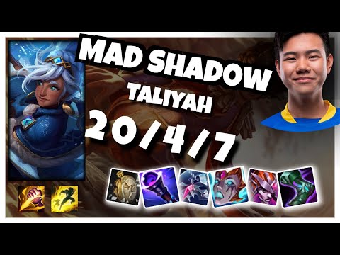 Taliyah vs Rek'Sai MAD Shad0w JUNGLE (20/4/7) - v11.1