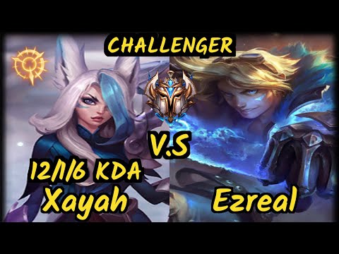 SPY Kobbe (XAYAH) vs EZREAL - 12/1/6 KDA BOTTOM ADC CHALLENGER GAMEPLAY - EUW