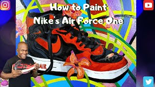 How To Paint Nike's Air Force 1 #NikeSneaker Art #Sneakerhead #AF1#mrsmithsartroom4kids