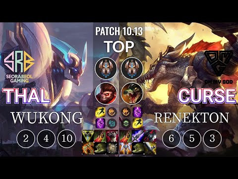 SRB Thal Wukong vs OMG Curse Renekton Top - KR Patch 10.13
