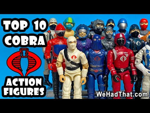 Top 10 vintage Cobra action figures from the G.I. Joe A Real American Hero line by Hasbro