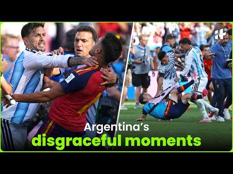argentina branded 'sore losers' as they lose cool after fifa world cup finals