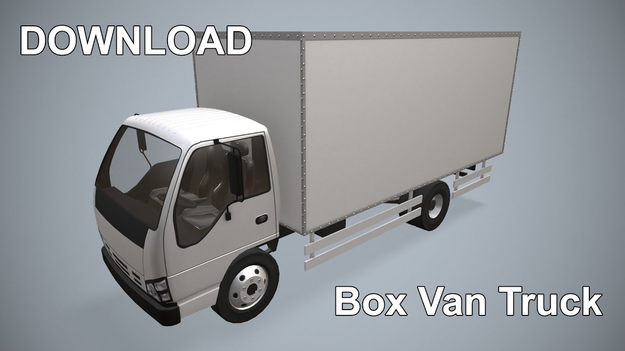 Грузовик-фургон --338-- 3D Модель