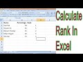 How to Calculate Rank In Excel