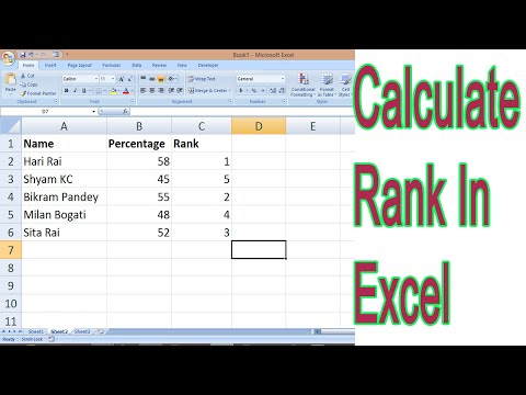How to Calculate Rank In Excel