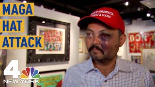 MAGA Hat Attack: NYC Gallery Owner Says Mob of 'Kids' Beat Him Over Trump Support | NBC New York MAGA Hat Attack: NYC Gallery Owner Says Mob of 'Kids' Beat Him Over Trump Support | NBC New York
