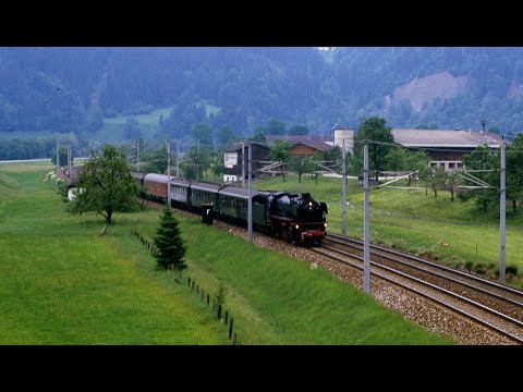 41 018 auf der Giselabahn am 21.5.1988 mit Schub ÖBB 1020.007