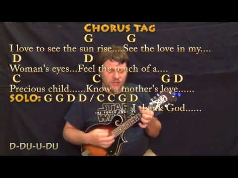 Chicken Fried (Zac Brown) Mandolin Cover Lesson in G with Chords/Lyrics