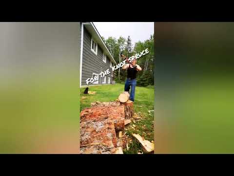 trying out my new husky 8 pound maul on some fresh oak. nothing like splitting your own firewood.