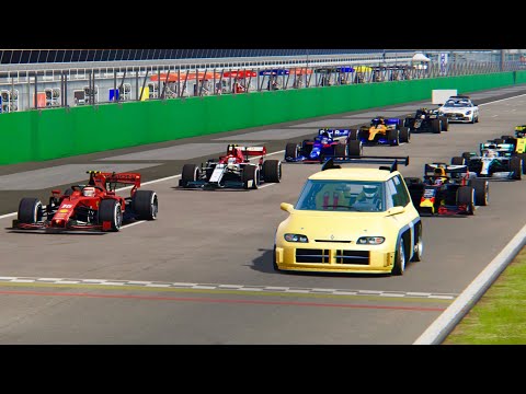 All F1 2019 Cars vs Renault Espace F1 - Monza