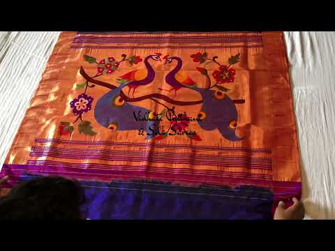 Designer Munia Paithani Saree | Handloom Pure Silk | Vidhate Paithani Yeola