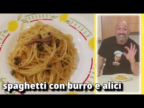 Spaghetti con burro e alici - Con i Capperi è più buona - Da Provare!!! #cucinaitaliana #cucina