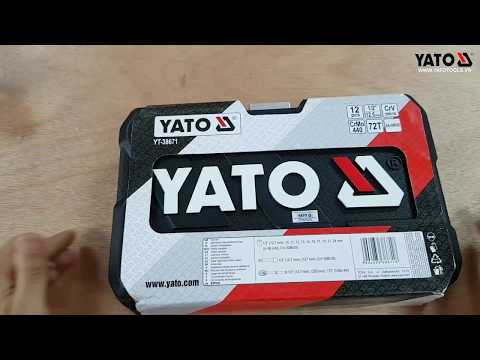 Набор инструментов YATO 12 предметов, квадрат 1/2", М 10-24 мм, 38 мм Набор инструментов YATO 12 предметов, квадрат 1/2", М 10-24 мм, 38 мм