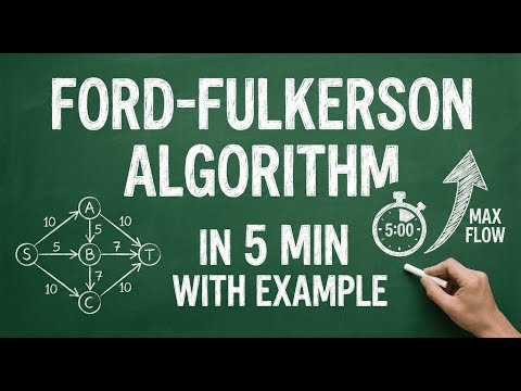 Ford Fulkerson algorithm in 5 min with easy explanation