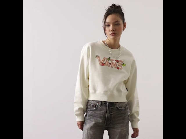 Video : SWEATER CREW CROPPED CHECKERBOARD