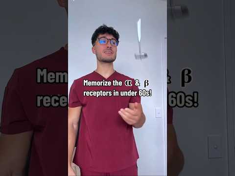 Memorize the alpha & beta receptors in under 60s! #shorts #pharmacology #physiology #medstudent #med