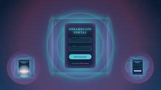 Dreamscape Portal Login Form With Magical Glow| HTML CSS JAVASCRIPT|#coding #frontend #loginform#css