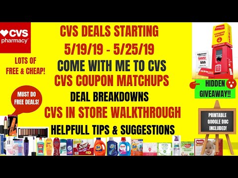 FREE & CHEAP CVS DEALS STARTING 5/19/19~CVS IN STORE WALKTHROUGH COUPON MATCHUPS~COME WITH ME~WOW ❤️ Video