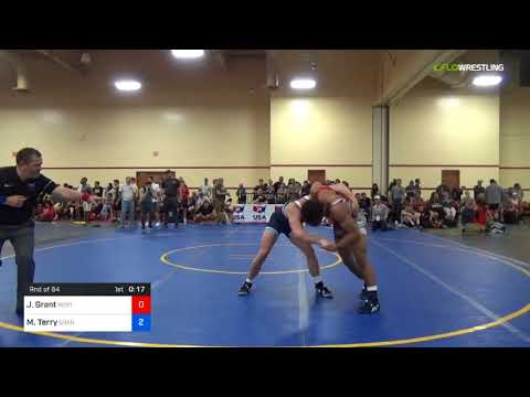 2018 Marine Corps US Open/UWW Junior Freestyle 86 Rnd Of 64 - Jamarcus Grant (Nort) Vs. Myles Terr