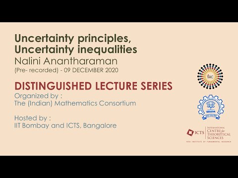 Uncertainty principles, Uncertainty inequalities by Nalini Anantharaman