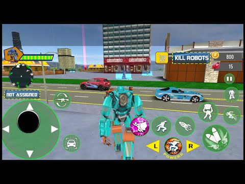 Excavator Robot Car Game Dino - Android Gameplay