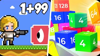 ⭐Tiktok Games Merge Cubes 3D,  Digit Shooter All Levels Gameplay Relax & Satisfying Mobile Game