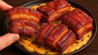 Download lagu 🔥 Crispy pork belly in cola glaze with cheese sauce mp3