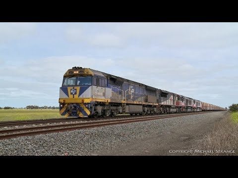 CF4410 Leads SCT 7PM9 With 92 Wagons - PoathTV Australian Trains & Railways