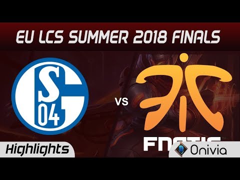 S04 vs FNC Highlights Game 4 EU LCS Summer Finals 2018 Schalke 04 vs Fnatic By Onivia