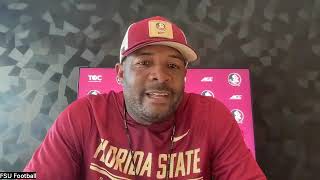 FSU Football: OC Tim Harris Jr. talks preseason camp, depth chart, the defense, and more