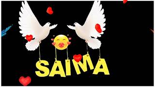 Saima Name Art Whatsapp Status