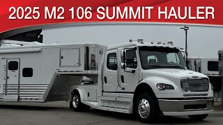 A preview image of the linked video showcasing 2025 Freightliner M2 106 Plus Summit Hauler