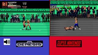 SNES vs Genesis Pit fighter playthrough.