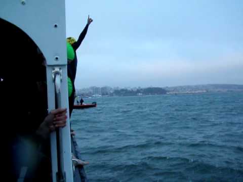 swim-art Alcatraz to Aquatic Park Swim Start - Don't be last (to jump in)!