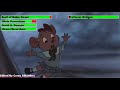 The Great Mouse Detective 1986 Final Battle With Healthbars