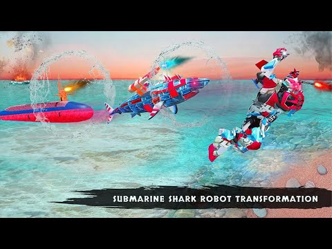 Robot cảnh sát Mỹ biến hình tàu ngầm cá mập | US Police Robot Shark Submarine Transform |  ANDROID