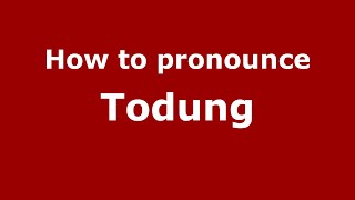 How to pronounce Todung
