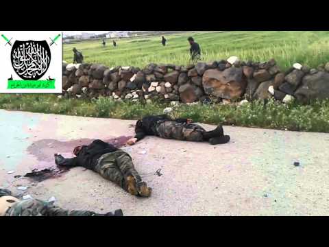 قتلى عناصر النظام في جبهة الدواية بعد محاولتهم الهروب من التل الأحمر الشرقي في ريف درعا