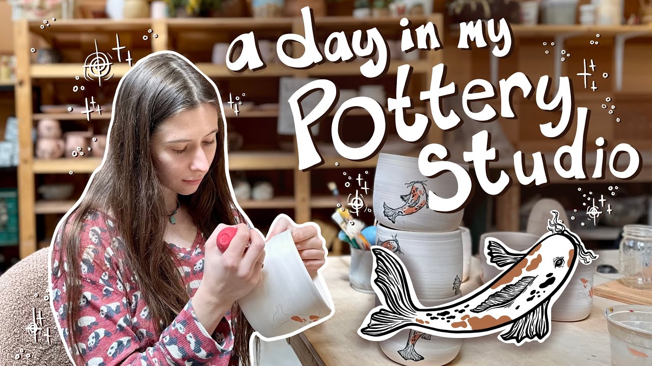 my day as a full time artist | pottery studio vlog