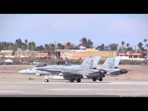 2015 MCAS Yuma Air Show - F/A-18C Hornet 2 ship Take-Off