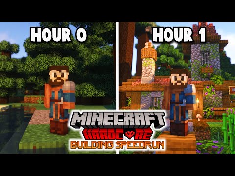 Minecraft HARDCORE SPEEDRUN! - 1 HOUR Building Challenge!!!