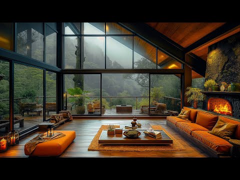Rainy Day Retreat - Forest Cabin with Crackling Fireplace Ambiance for Comfort and Relaxation 🌧️🏠🔥