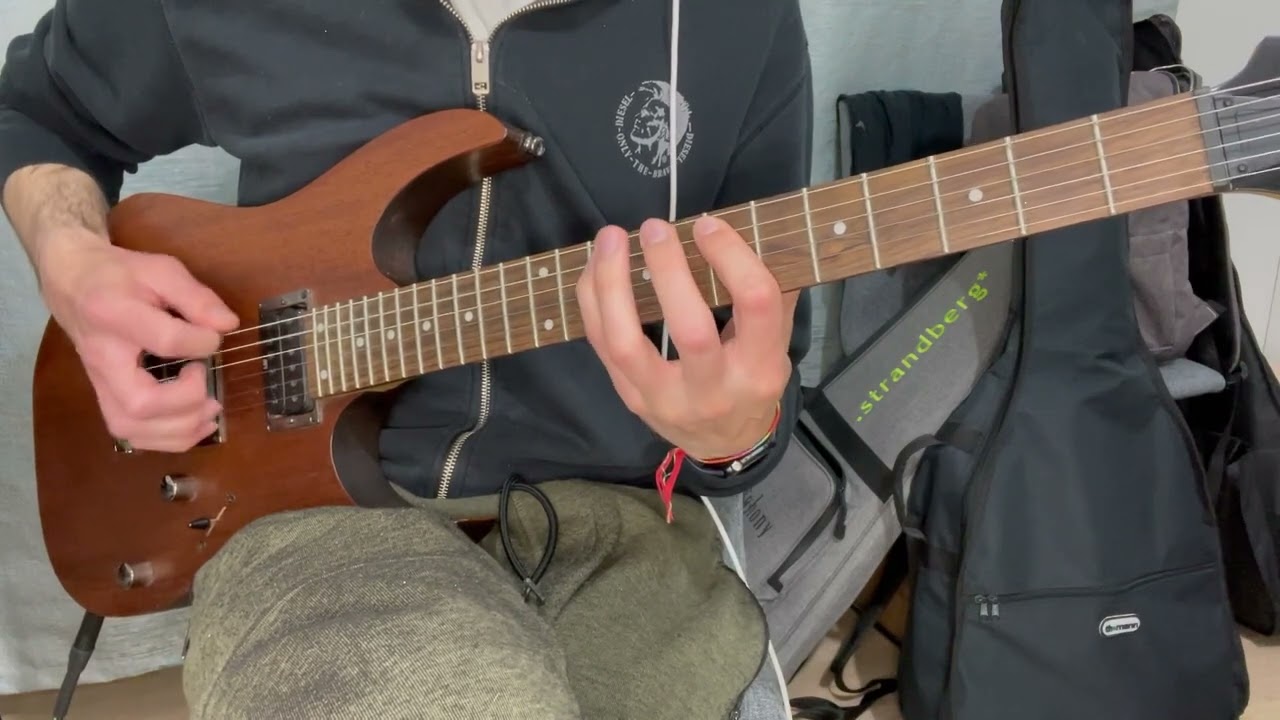 Roberto Barlocci playing the Down With The Sickness riff by Disturbed on electric guitar